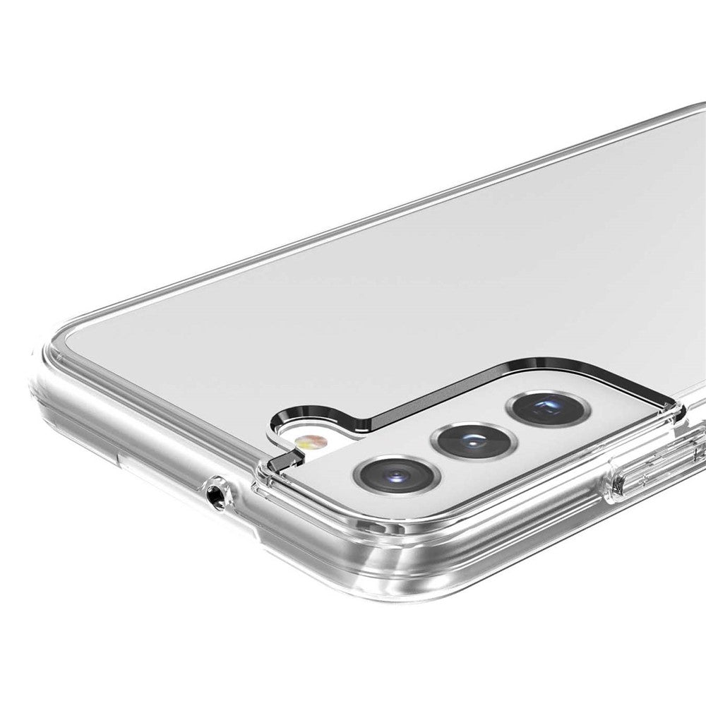 Transparent TPU + PC Phone Case Shock-Absorbing 3.0mm Thickened Ultra Clear Phone Protector for Samsung Galaxy S22+ 5G