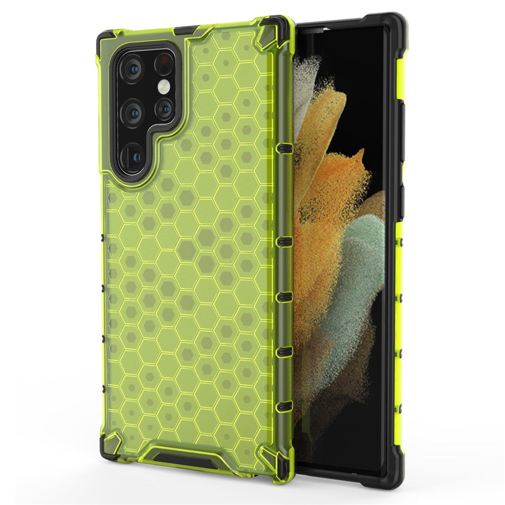 Bikakemönster TPU + PC Hybrid mobilskal Stötsäkert Skyddsskal för Samsung Galaxy S22 Ultra 5G
