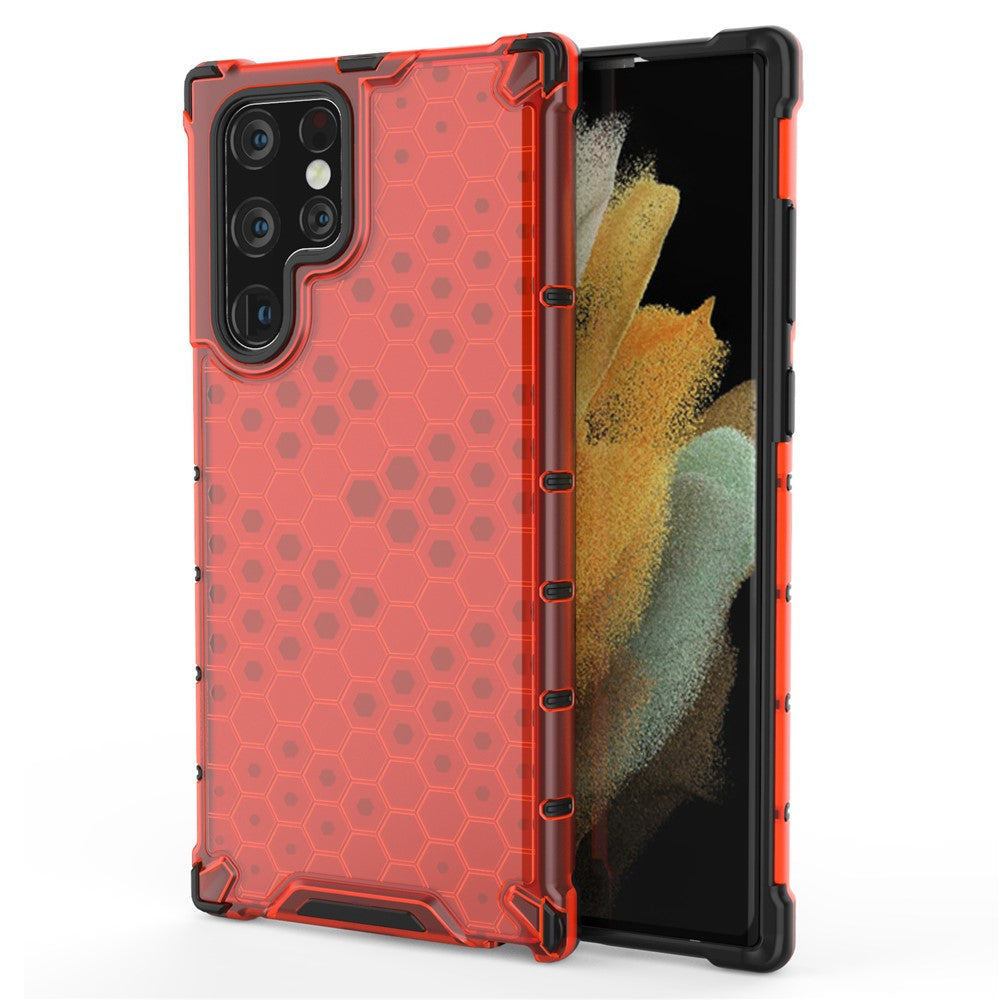 Bikakemönster TPU + PC Hybrid mobilskal Stötsäkert Skyddsskal för Samsung Galaxy S22 Ultra 5G