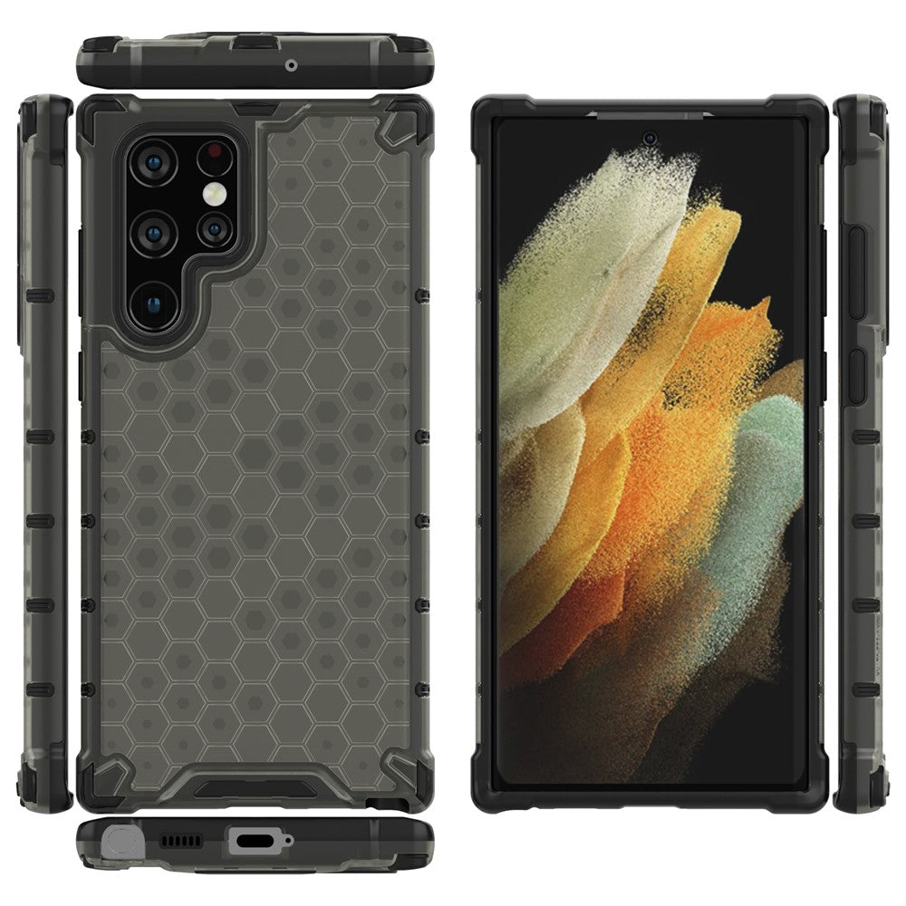 Bikakemönster TPU + PC Hybrid mobilskal Stötsäkert Skyddsskal för Samsung Galaxy S22 Ultra 5G