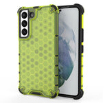 Fall-proof Honeycomb Pattern TPU + PC Phone Cover Protective Back Case for Samsung Galaxy S22 5G