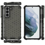 Fall-proof Honeycomb Pattern TPU + PC Phone Cover Protective Back Case for Samsung Galaxy S22 5G