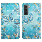 Light Spot Decor Pattern Printing PU Leather + TPU Phone Case with Stand Wallet for Samsung Galaxy S22 5G