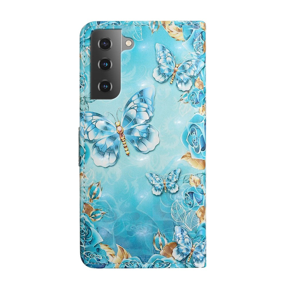 Light Spot Decor Pattern Printing PU Leather + TPU Phone Case with Stand Wallet for Samsung Galaxy S22 5G