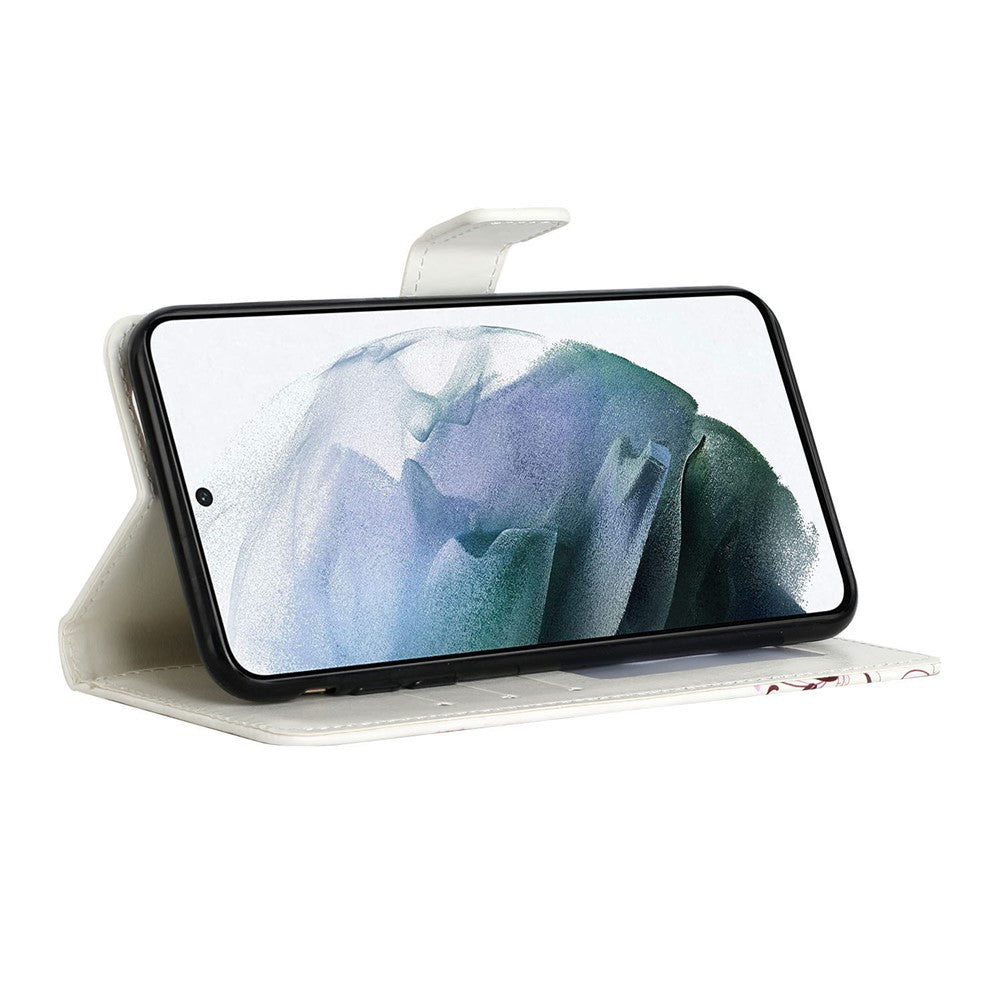 Light Spot Decor Pattern Printing PU Leather + TPU Phone Case with Stand Wallet for Samsung Galaxy S22 5G
