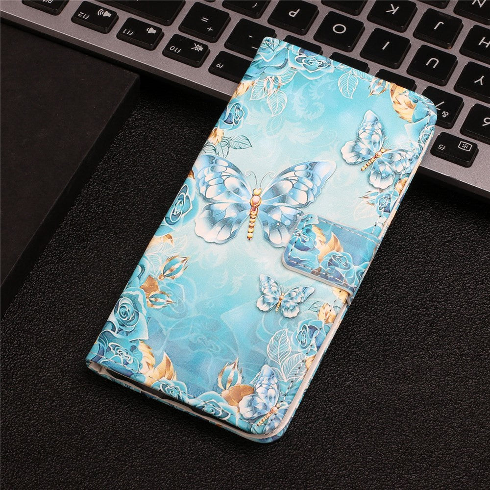 Light Spot Decor Pattern Printing PU Leather + TPU Phone Case with Stand Wallet for Samsung Galaxy S22 5G