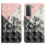 Light Spot Decor Pattern Printing PU Leather + TPU Phone Case with Stand Wallet for Samsung Galaxy S22 5G
