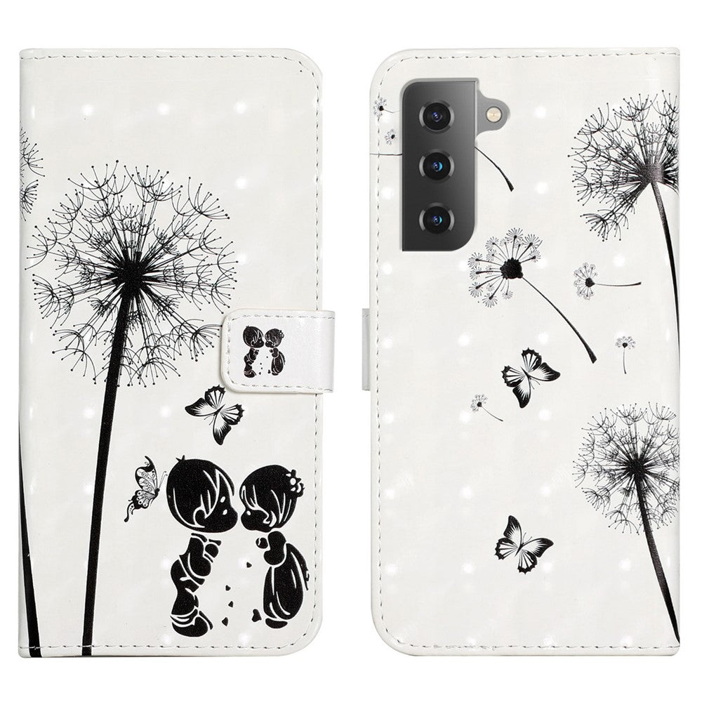 Light Spot Decor Pattern Printing PU Leather + TPU Phone Case with Stand Wallet for Samsung Galaxy S22 5G