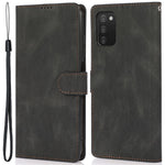 PU Leather + TPU Phone Case Wallet Stand Cover with Strap for Samsung Galaxy A03s (166.5mm)