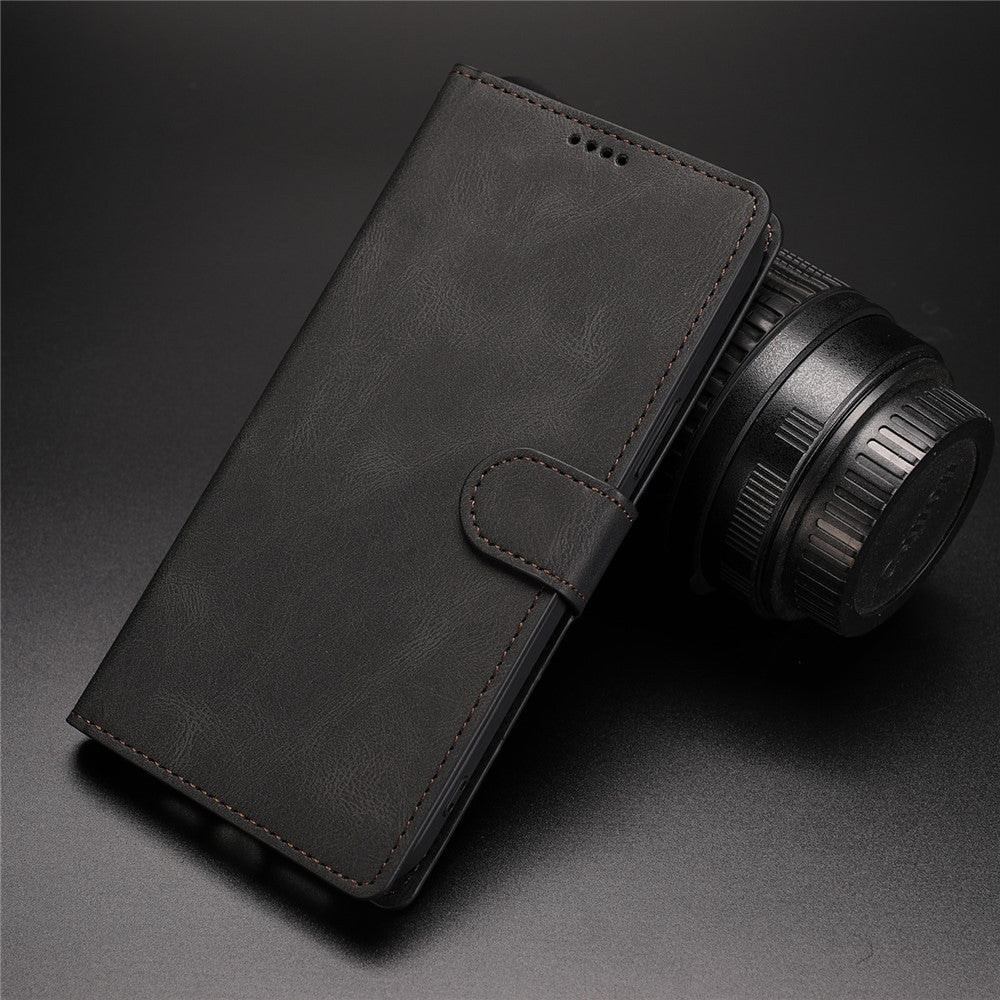PU Leather + TPU Phone Case Wallet Stand Cover with Strap for Samsung Galaxy A03s (166.5mm)