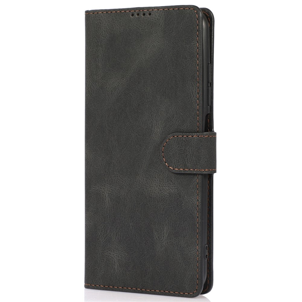 PU Leather + TPU Phone Case Wallet Stand Cover with Strap for Samsung Galaxy A03s (166.5mm)