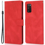 PU Leather + TPU Phone Case Wallet Stand Cover with Strap for Samsung Galaxy A03s (166.5mm)