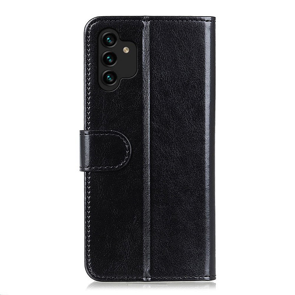 Til Samsung Galaxy A13 4G Flip Wallet Crazy Horse Tekstur PU-lædercover Magnetisk Blødt TPU Folde Stand Etui