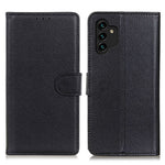 Til Samsung Galaxy A13 4G Book Stand Klassisk Litchi Tekstur PU Lædercover Magnetisk Lukning Flip Pung Etui