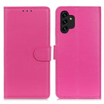 Til Samsung Galaxy A13 4G Book Stand Klassisk Litchi Tekstur PU Lædercover Magnetisk Lukning Flip Pung Etui