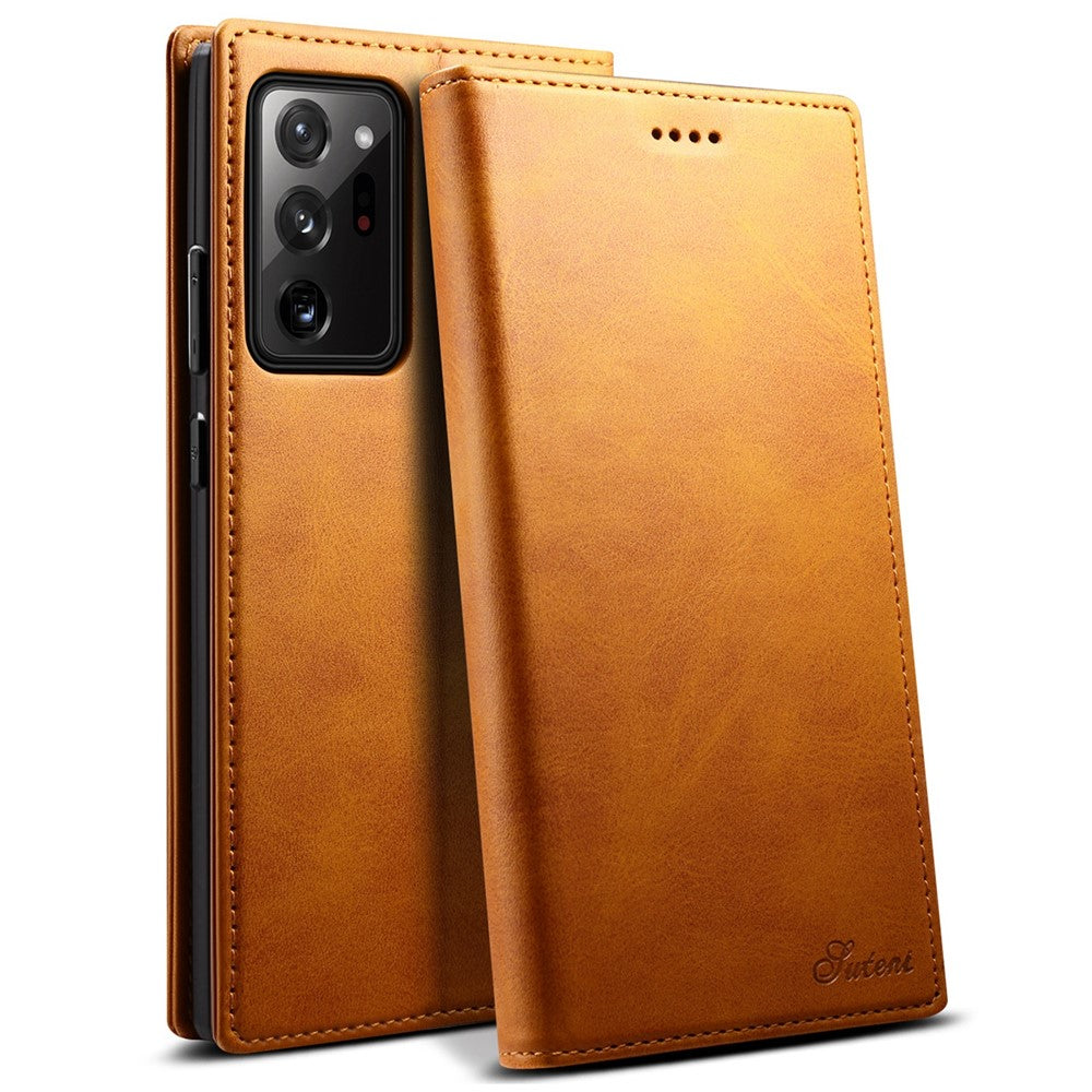SUTENI Magnetic Auto Closing Folio Flip Leather Case Cover with Stand Wallet for Samsung Galaxy Note20 Ultra 5G