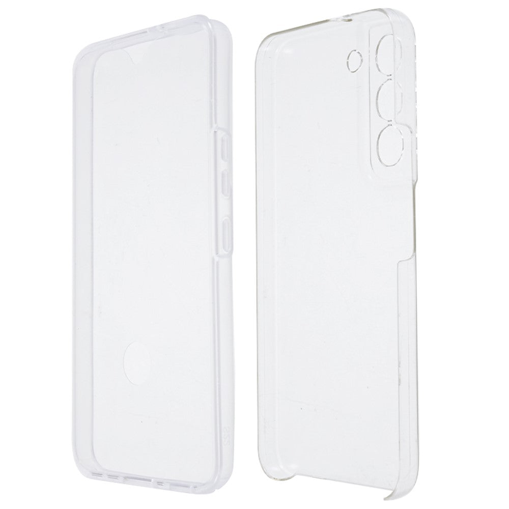 Full Protection Shockproof 2-in-1 Hard PC Back+PET Front Cover+TPU Edge Hybrid Phone Case Phone Covering for Samsung Galaxy S22+ 5G
