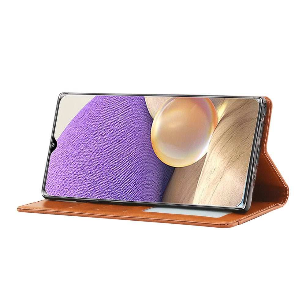 Til Samsung Galaxy A53 5G Praktisk Pung- og Standerdesign Autoslugende Beskyttelsescover i Læder