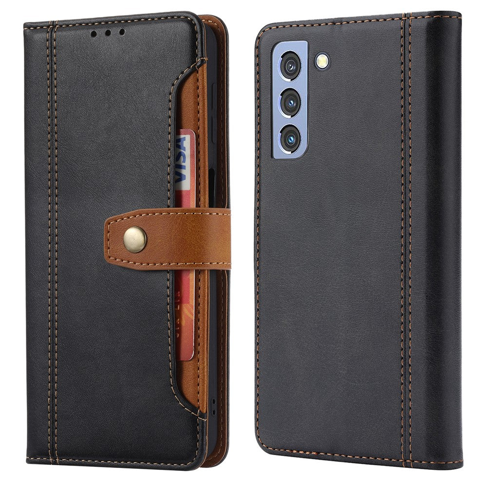 Fliplædercover i forretningsstil med kortholder og tegnebog til Samsung Galaxy S22 5G