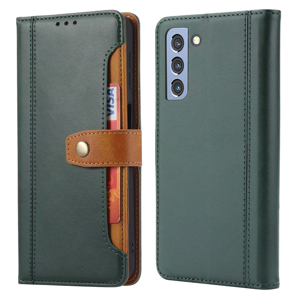 Fliplædercover i forretningsstil med kortholder og tegnebog til Samsung Galaxy S22 5G