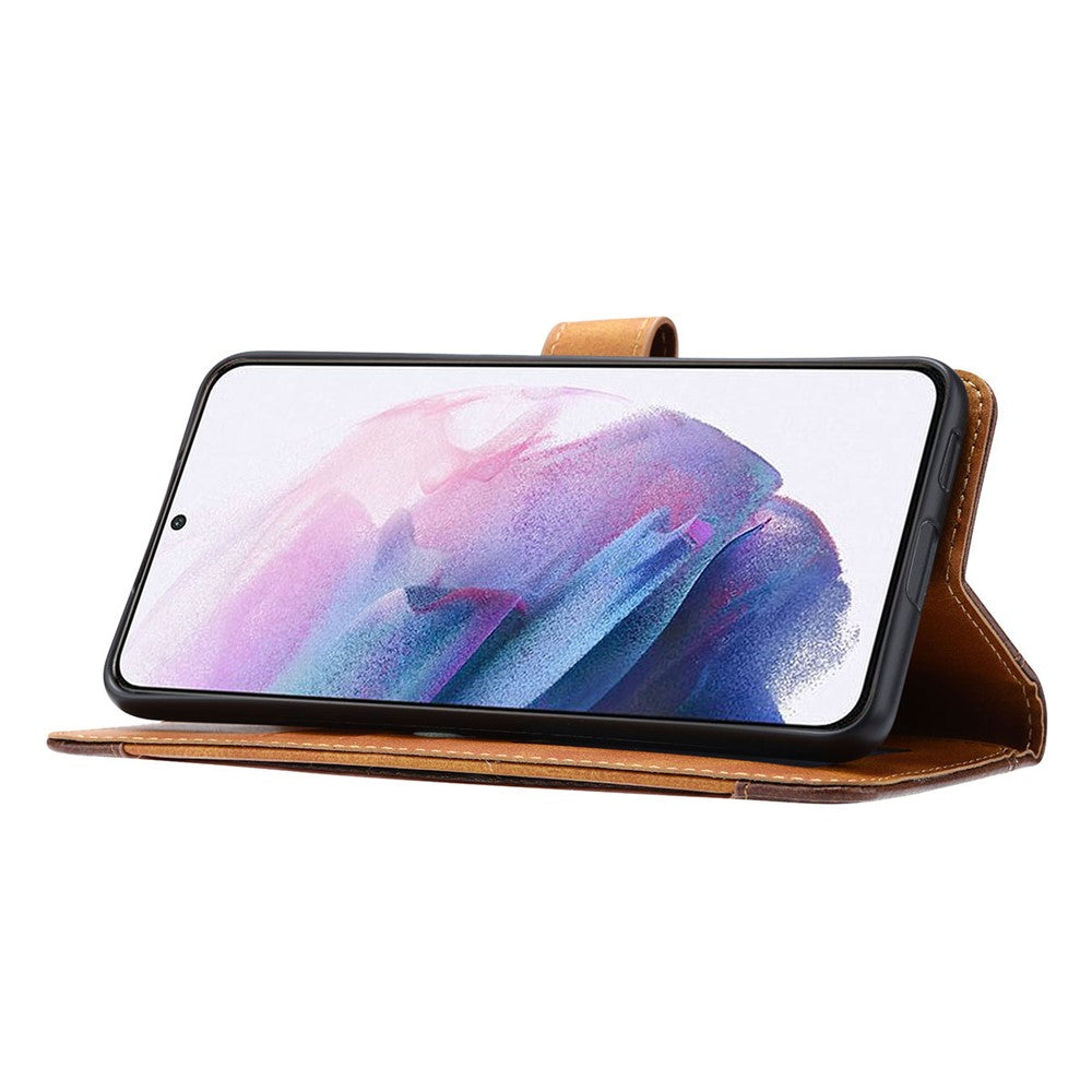 Fliplædercover i forretningsstil med kortholder og tegnebog til Samsung Galaxy S22 5G