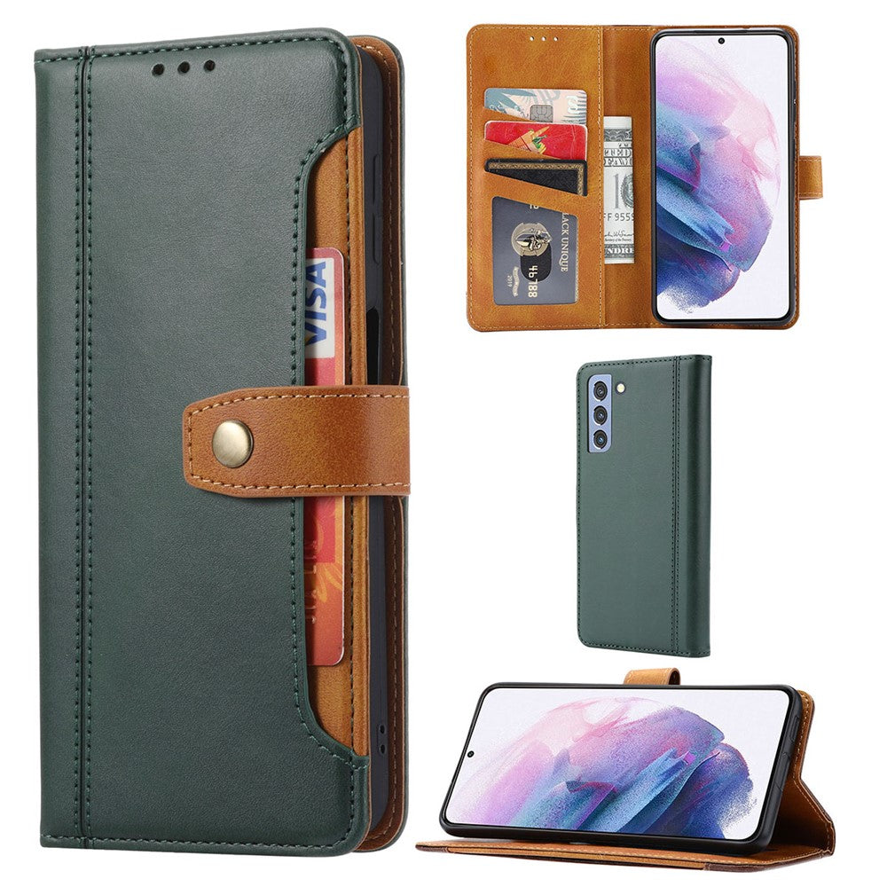 Fliplædercover i forretningsstil med kortholder og tegnebog til Samsung Galaxy S22 5G