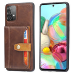 For Samsung Galaxy A53 5G Card Slots Kickstand Anti-Scratch PU Leather Coated TPU Protective Phone Case