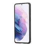 PU-læderbelagt TPU Stødsikkert Cover med Stander og Kortlommer til Samsung Galaxy S22 5G