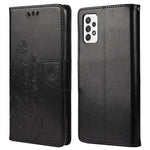 Samsung Galaxy A53 5G Fjärilsblomma Präglat Läderfodral Plånboksfodral