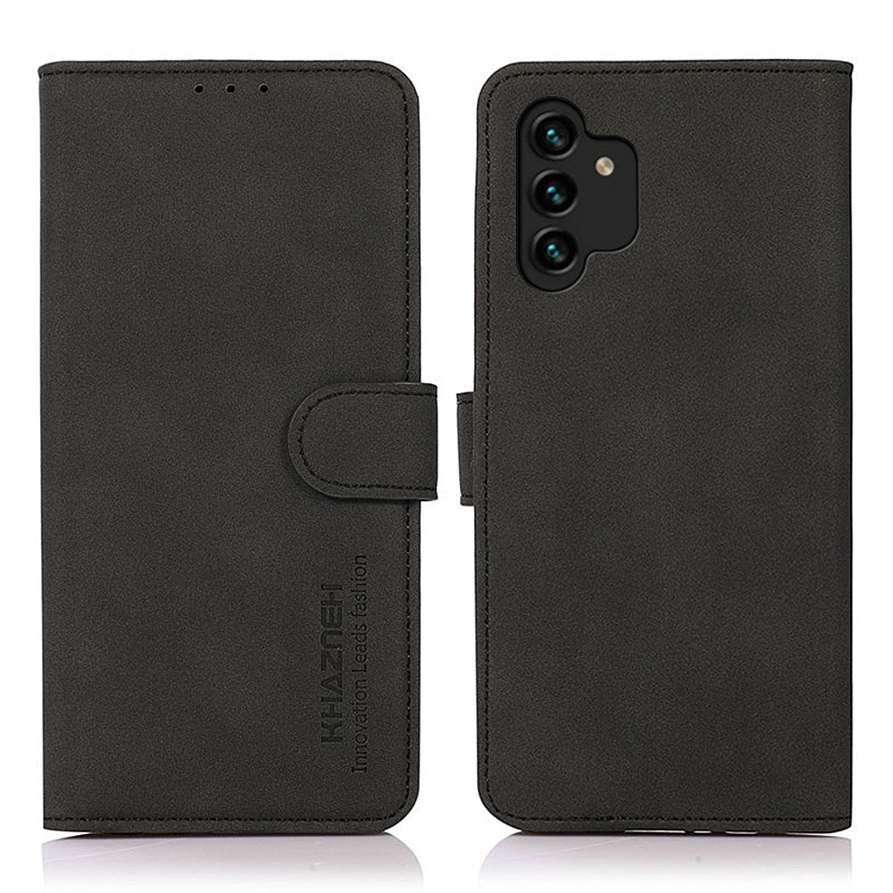 KHAZNEH til Samsung Galaxy A13 4G Fuld beskyttelse pung-telefoncover PU-læder + TPU telefoncover-pung med foldbart stativ