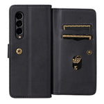 For Samsung Galaxy Z Fold3 5G Leather Case with 10 Card Holder Phone Cover Stand