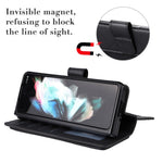 For Samsung Galaxy Z Fold3 5G Leather Case with 10 Card Holder Phone Cover Stand