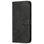 For Samsung Galaxy A53 5G Solid Color Imprinting Lines Stand Wallet PU Leather Cover Folio Flip Phone Case
