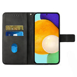 For Samsung Galaxy A53 5G Solid Color Imprinting Lines Stand Wallet PU Leather Cover Folio Flip Phone Case