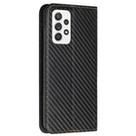 For Samsung Galaxy A53 5G Carbon Fiber Texture Magnetic Auto-absorbed PU Leather Case with Stand Wallet