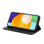 For Samsung Galaxy A53 5G Carbon Fiber Texture Magnetic Auto-absorbed PU Leather Case with Stand Wallet