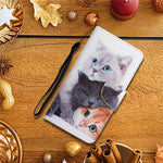 Cross Texture PU Læderpung Etui Mønsterprint Stativ Magnetisk Flip Cover med Rem til Samsung Galaxy A33 5G