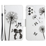 Cross Texture PU Læderpung Etui Mønsterprint Stativ Magnetisk Flip Cover med Rem til Samsung Galaxy A33 5G