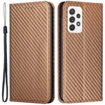 Til Samsung Galaxy A33 5G Carbon Fiber Texture PU-læder Standpung Magnetisk Auto-lukning Telefoncover