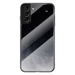 Hærdet Glas + PC Bagside + TPU Bumper Hybrid Telefoncover Stjernehimmel Beskyttelsescover til Samsung Galaxy S22+ 5G