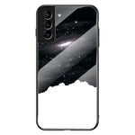 Hærdet Glas + PC Bagside + TPU Bumper Hybrid Telefoncover Stjernehimmel Beskyttelsescover til Samsung Galaxy S22+ 5G