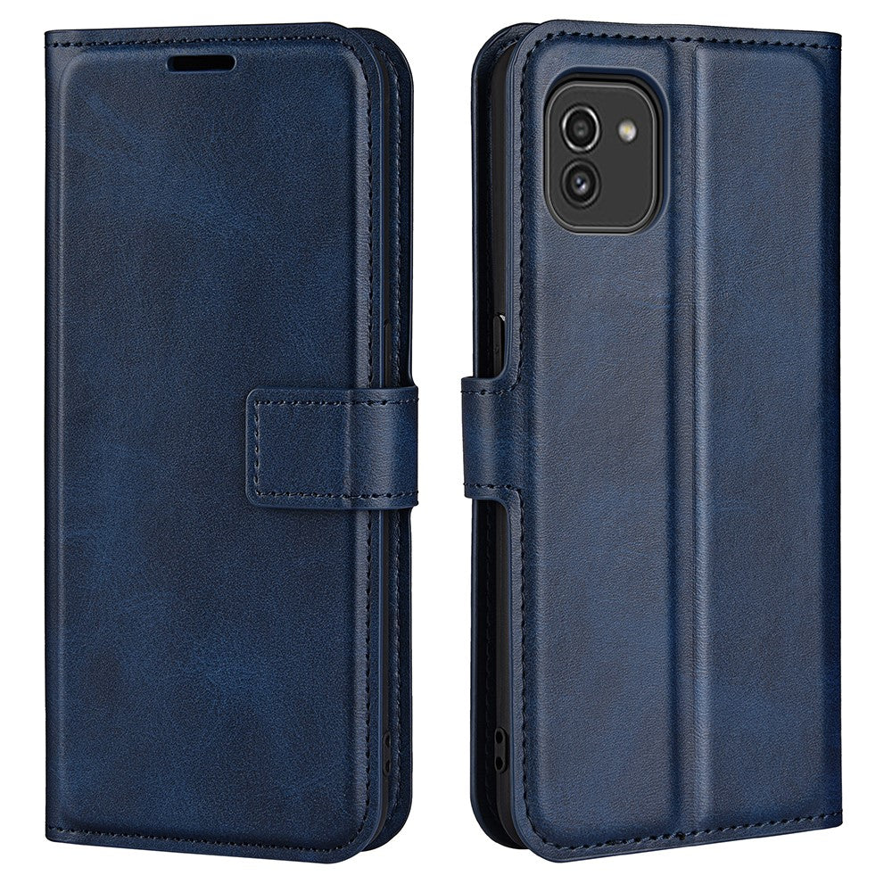 Til Samsung Galaxy A03 (164,2 mm) pung etui med magnetlås i PU-læder med stander og flipcover