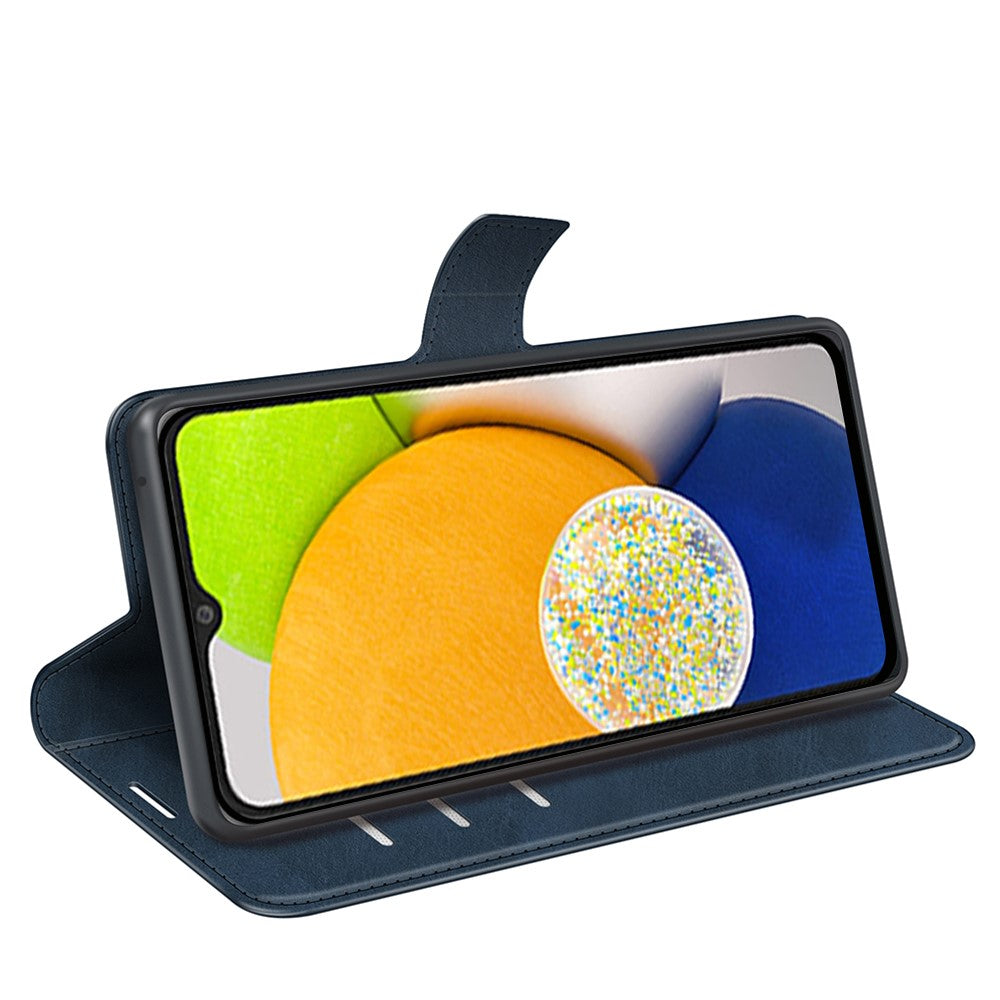 Til Samsung Galaxy A03 (164,2 mm) pung etui med magnetlås i PU-læder med stander og flipcover