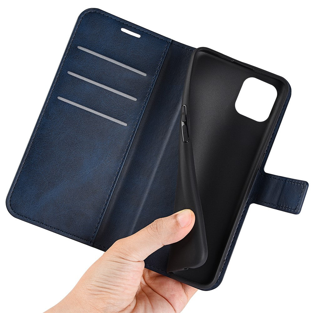 Til Samsung Galaxy A03 (164,2 mm) pung etui med magnetlås i PU-læder med stander og flipcover