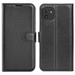 For Samsung Galaxy A03 (164.2mm) Litchi Texture Soft Inner TPU Case + PU Leather Cover with Wallet Stand