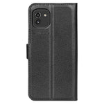 For Samsung Galaxy A03 (164.2mm) Litchi Texture Soft Inner TPU Case + PU Leather Cover with Wallet Stand