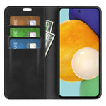 Samsung Galaxy A13 4G Skin-touch PU-läder plånboksfodral Hopfällbart stativ Autostängande Magnetiskt Flip-fodral
