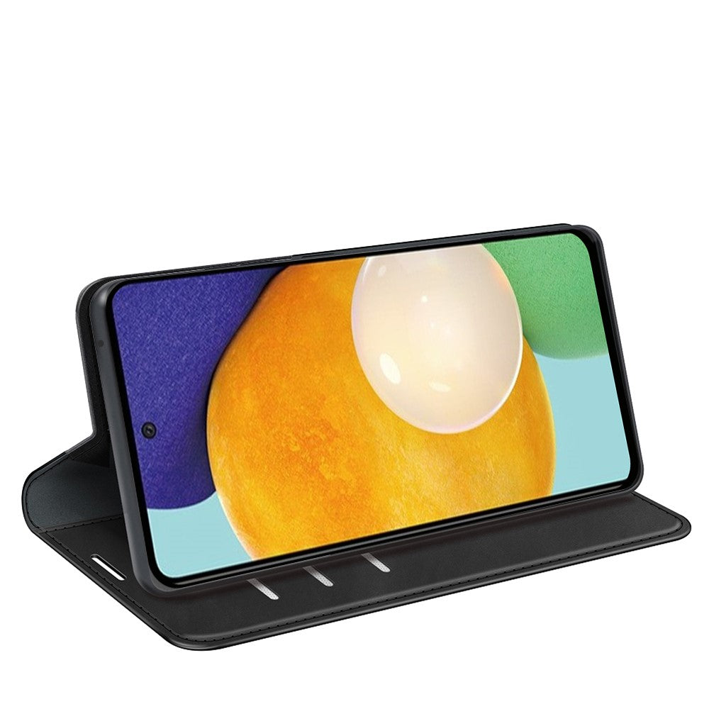 Samsung Galaxy A13 4G Skin-touch PU-läder plånboksfodral Hopfällbart stativ Autostängande Magnetiskt Flip-fodral