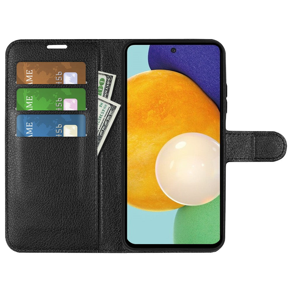 For Samsung Galaxy A13 4G Litchi Texture PU Leather Cover Wallet Stand Magnetic Clasp Folio Flip Phone Case