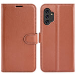 For Samsung Galaxy A13 4G Litchi Texture PU Leather Cover Wallet Stand Magnetic Clasp Folio Flip Phone Case